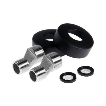 Accoona A71207F bath mixer, single -leaf, pour 300 mm, shower set, black-6