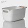 Storage container with handle LadOM "Laconicity", 33.5 × 18.5 × 14.5 cm, white color
