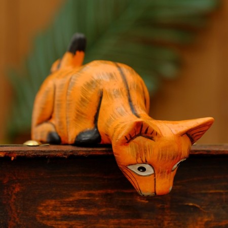Souvenir tree "Kitten Ginger is peeping" 11x8x4.5 cm-2