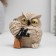 Figure "Owl with binoculars" beige, 8x10x6cm