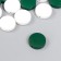 Beads for creativity wood "flat circle" set of 20 pcs white, green 0.4x1.5x1.5 cm