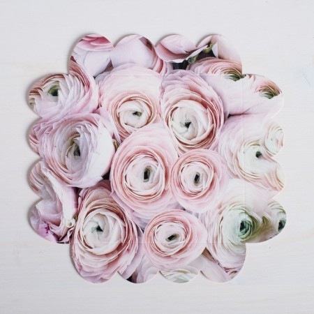Cookie box, confectionery packaging with PVC lid, “flowers”, 13 x 13 x 3 cm-2