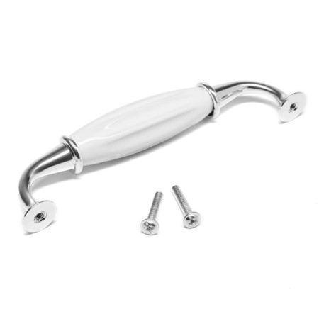 Stylish Cappio Ceramics 003 bracket handle, ceramic 96 mm, chrome-4