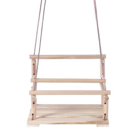 Suspended chair wooden, seat 30 × 40cm-4