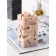 Aromatic decorative candle "openwork", beige, 6x6x12 cm, cinnamon