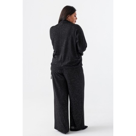Female suit, size 58, black color-4