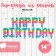 Foil ball 14 "Happy Birthday", title letters, color gradient