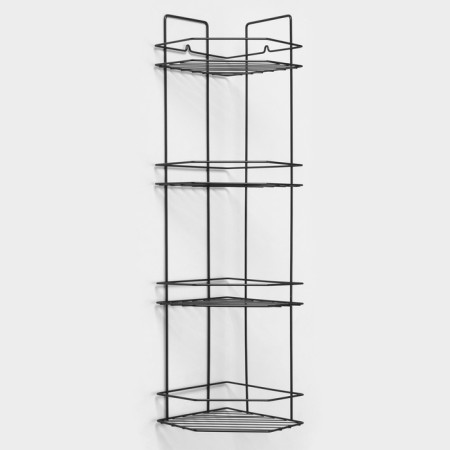 Corner regiment for the bathroom 4-tier economy, 219 × 219 × 836 mm, color copper spark-2