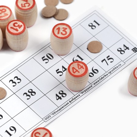 Lotto Russian, wooden "Ivanovo souvenir", a board game, with barrels-5