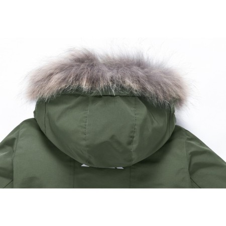 Winter park for a boy, height 140 cm, khaki color-4