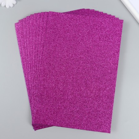 Glitter felt 20x30 cm 2 mm, fuchsia