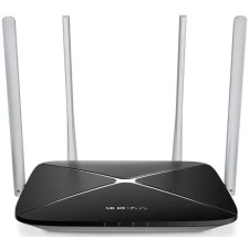 Wi-Fi роутер Mercusys  AC12, AC1200, 1167 Мбит/с, 3 порта 100 Мбит/с, чёрный