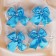 Bows on the handles of a wedding car, 4 pcs., Turquoise