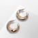 Earrings Metal "embossed" with faces, color gold