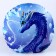 Round pillow "Diamond Dragon"