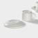 Set of Porcelain Magistro Basic Bistro, 4 objects: 2 cups 200 ml, 2 saucers d = 15 cm, white color