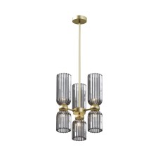 Suspension lamp Maytoni Mod302PL-06GR, E14, 6x40 W, 340x340x770 mm, gold