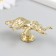 Pen for the casket metal "Indian elephant" gold 3.3x5.8 cm