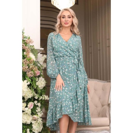 Women's dress, size 46, green color-13