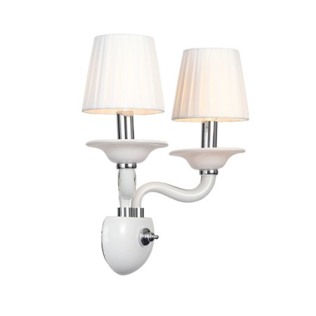 Sconces st. SL1112.501.02. Serenatta. 2x40 watts, E14, 35x37 cm, chromium color, white-14