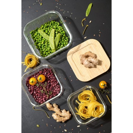 Smart Solutions baking and storage container, with a bamboo cover, 520 ml-5