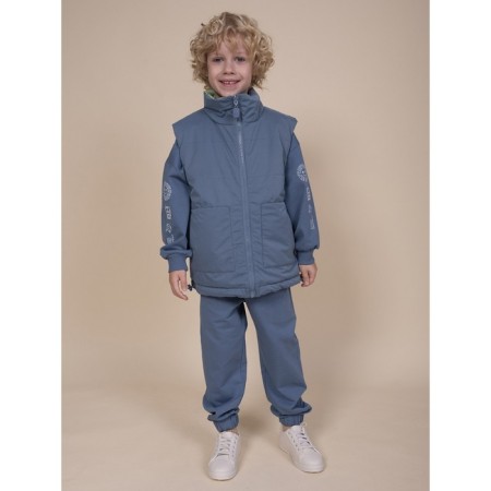 Vest for boys, height 146 cm, jeans color-3