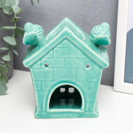 Aroma lamp ceramics "Birds House" mix 11.5x11x7.5 cm-3