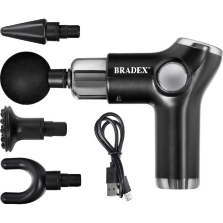 BRADEX body massager, COMPACT massage gun, 4 nozzles-7