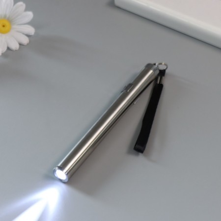 Light light with strap metal "Silver" AAAX2 pcs 1.4x1.4x13.5 cm