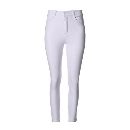 Women's jeans shortened, white color, size 46 (30)-4