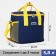 Thermosuma with zipper, 5.8 liters, 2 outer pockets, blue color