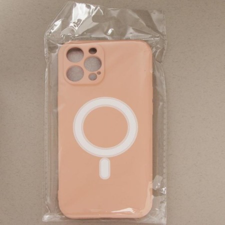 Luazon case for the iPhone 12 Pro Max, support magsafe, silicone, pink-3