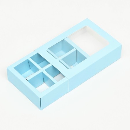 Box for sweets 6 pcs, mint, 13.7 x 9.85 x 3.86 cm-2