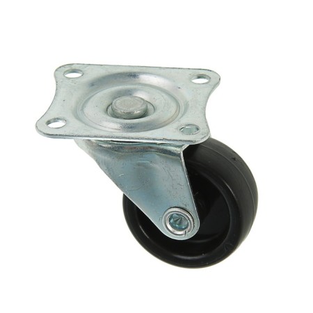 Furniture wheel, d = 30 mm, on the site, black