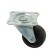 Furniture wheel, d = 30 mm, on the site, black