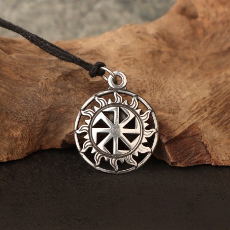 Kolovrat amulet, Pueter metal, art casting-2