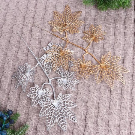 Decor shine "Sapindy maple" 15x22 cm, mix (gold, silver)-1