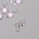 Decor for creativity metal, rhinestones "flowers" silver, pink 2.2x1.3x0.5 cm