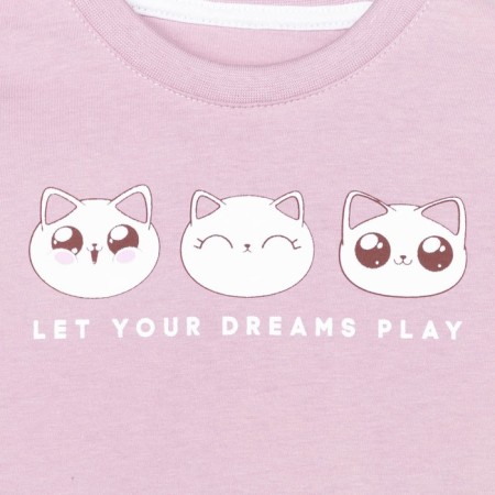 Children's T -shirt with DL. hands. KAFTAN "Dream" R.30 (98-104), purple-10