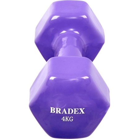 A set of dumbbells of rubberized Bradex SF 0872, 4 kg, purple-3