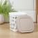 Capacity for bulk products, 1.1 liters, with decor, beige color