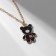 Piece "Heart" Mishutka, black color in gold, 42 cm