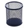 A glass for writing accessories, round, metal, blue