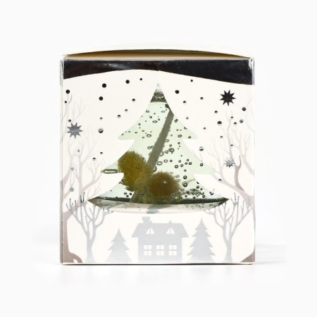 Gel candle in a glass with a decor inside "Flower" 5 x 5 x 6 cm-7