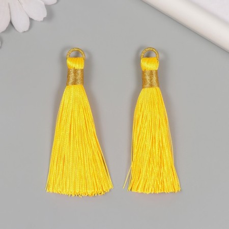 Decor for creativity Textile "Brush. Olivia" yellow set 2 pcs 8x1.2 cm