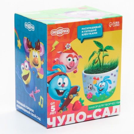 Set for creativity and experiments "Miracle-garden, grow grass" Smeshariki, germinar