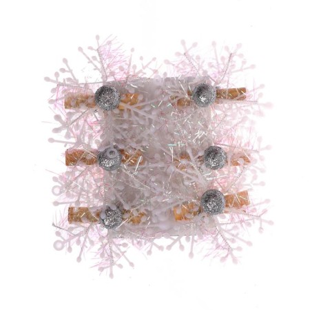 Brongs for the decor "Snowflakes" silver, 6 pcs.-3