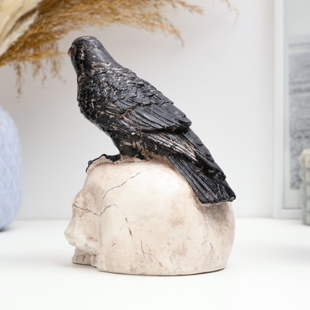 Figure "Raven on the skull" 16x10cm, black-2