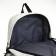 Youth backpack from textiles, 2 pockets, black/white color