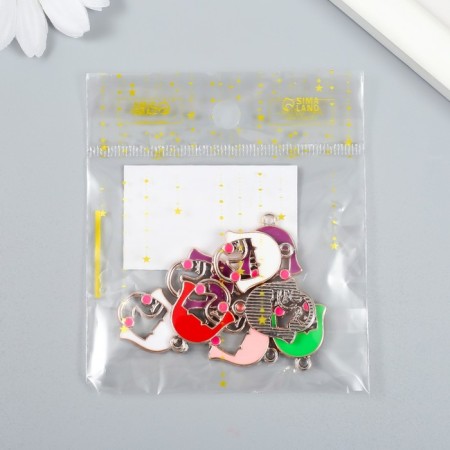 Decor for creativity Plastic for metal "Portrait" MIX set 8 pcs 1.8x2.3 cm-3